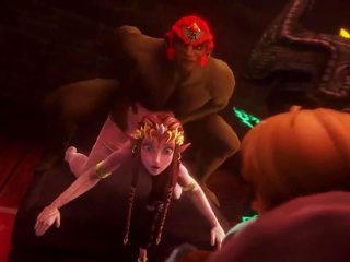 Link Cuckolded by Princess Zelda Enjoying Ganon's manhood