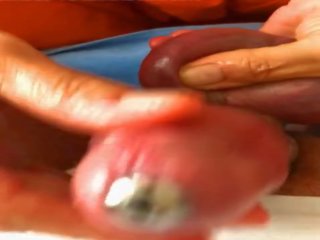 Pia inserts o urethra plug și gave o exceptional hj: hd Adult clamă 1d